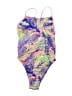 Speedo Print Purple One Piece Swimsuit Size Sm (32) - photo 1