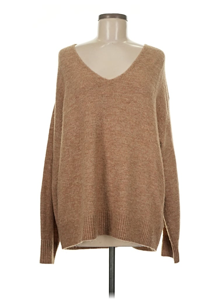 Pre-owned H&m Pullover Sweater In Tan