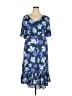 Evans 100% Viscose Blue Casual Dress Size 30 waist - photo 1