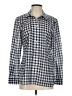 Talbots Checkered-gingham Blue Long Sleeve Button-Down Shirt Size S - photo 1
