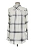 Old Navy 100% Rayon Plaid Ivory Long Sleeve Button-Down Shirt Size M - photo 2