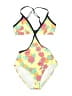 Sunseeker Floral Yellow One Piece Swimsuit Size 8 - photo 1