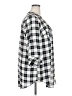 Torrid 100% Polyester Plaid Silver 3/4 Sleeve Blouse Size 2X Plus (2) - photo 4