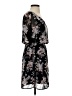Charming Charlie 100% Polyester Floral Black Casual Dress Size S - photo 4