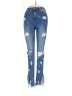 Missguided Hearts Blue Jeans Size 2r - photo 1