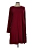 Shein Solid Burgundy Casual Dress Size 12 - photo 1