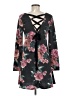 A. Byer Floral Black Casual Dress Size M - photo 2