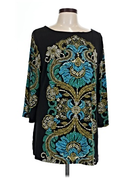 Jm Collection 3/4 Sleeve T Shirt