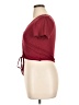 Shein Burgundy Short Sleeve Top Size 0X - photo 5