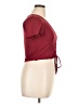 Shein Burgundy Short Sleeve Top Size 0X - photo 4