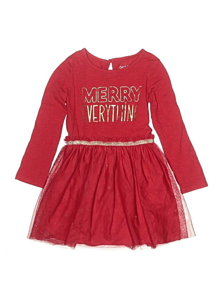 Pre-owned Cat & Jack Kids' Dress In Red