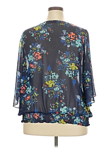 a.n.a. A New Approach 3/4 Sleeve Blouse (view 2)