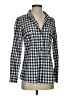 Gap 100% Cotton Checkered-gingham Blue Long Sleeve Button-Down Shirt Size S - photo 1