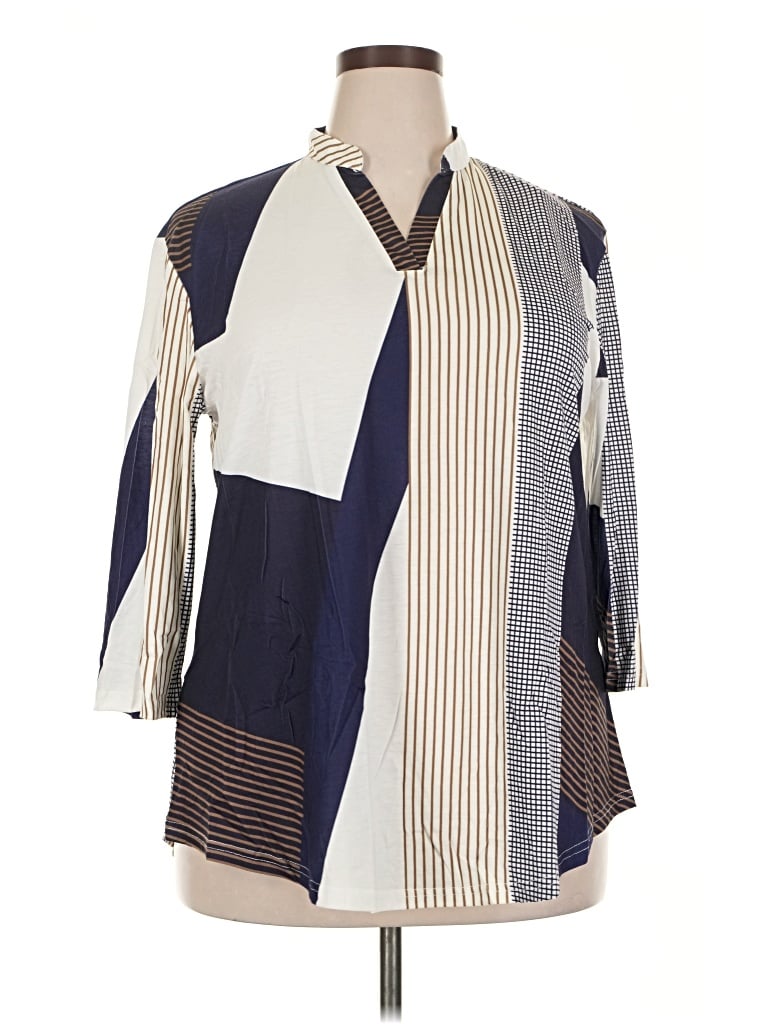 Baishenggt 3/4 Sleeve T-shirt In Blue