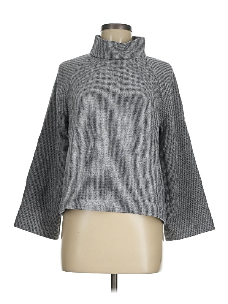 Pre-owned Theory Turtleneck Sweater In Gray