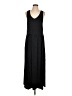 Peach Solid Black Casual Dress Size L - photo 1