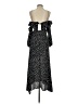 Likely 100% Polyester Polka Dots Black Casual Dress Size 0 - photo 2