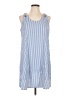 Unbranded 100% Polyester Stripes Blue Casual Dress Size L - photo 1