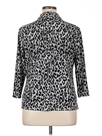 212 Collection 3/4 Sleeve Button-Down Shirt (view 2)