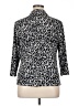 212 Collection Animal Print Silver 3/4 Sleeve Button-Down Shirt Size XL - photo 2