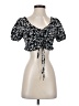 Shein 100% Polyester Black Short Sleeve Top Size S - photo 1