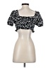 Shein 100% Polyester Black Short Sleeve Top Size S - photo 2