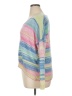 Runway 100% Acrylic Stripes Pink Pullover Sweater Size 1X - photo 5