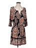 En Focus Paisley Brown Orange Casual Dress Size 2 (estimated) - photo 1
