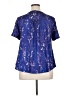 Unbranded Stars Blue Short Sleeve Blouse Size 0X - photo 2