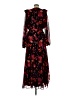 Slate & Willow 100% Polyester Floral Black Cocktail Dress Size M - photo 2