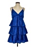 TCEC 100% Polyester Blue Cocktail Dress Size S - photo 1