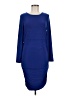 Spense Solid Blue Casual Dress Size M - photo 1
