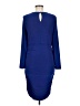 Spense Solid Blue Casual Dress Size M - photo 2