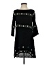 Mi ami 100% Polyester Argyle Black Casual Dress Size S - photo 1