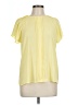 Worthington 100% Polyester Yellow Short Sleeve Blouse Size L (petite) - photo 1
