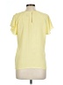 Worthington 100% Polyester Yellow Short Sleeve Blouse Size L (petite) - photo 2