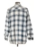 Vanilla Star Plaid Gray Long Sleeve Blouse Size L - photo 2