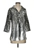 Creation L 100% Polyester Animal Print Silver 3/4 Sleeve Blouse Size 4 - photo 1