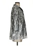 Creation L 100% Polyester Animal Print Silver 3/4 Sleeve Blouse Size 4 - photo 4