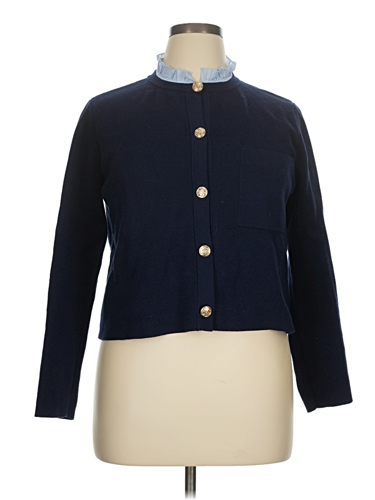 Pre-owned Ann Taylor Loft Cardigan Sweater In Blue