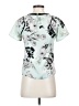 1.State 100% Polyester Silver Short Sleeve Blouse Size XS - photo 2