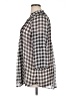 Takara Checkered-gingham Gray 3/4 Sleeve Button-Down Shirt Size XL - photo 5
