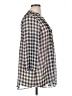 Takara Checkered-gingham Gray 3/4 Sleeve Button-Down Shirt Size XL - photo 4