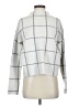 Adrienne Vittadini Checkered-gingham Silver Turtleneck Sweater Size S - photo 1