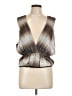 Let Me Be Silver Sleeveless Blouse Size L - photo 1