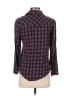 Angie 100% Cotton Plaid Brown Long Sleeve Button-Down Shirt Size S - photo 2