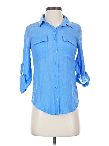 B.wear 3/4 Sleeve Button-Down Shirt (view 1)