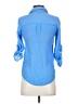 B.wear Blue 3/4 Sleeve Button-Down Shirt Size XS - photo 2