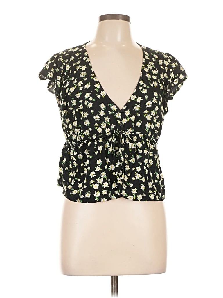 Pre-owned Wild Fable Tank Top Green Plunge Neckline Tops