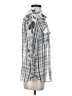 Paige 100% Silk Gray Blouse Size S - photo 4